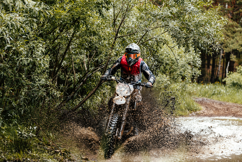 Competitive motorcycle racing off-road