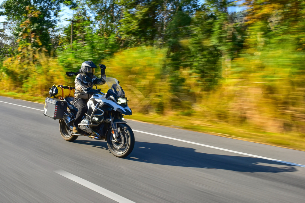 Motorcycle hghway riding